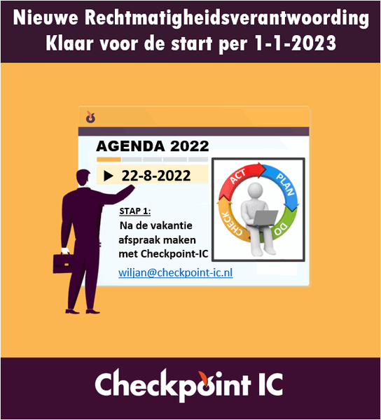 Voorbereiding nieuwe Rechtmatigheidsverantwoording 1-1-2023